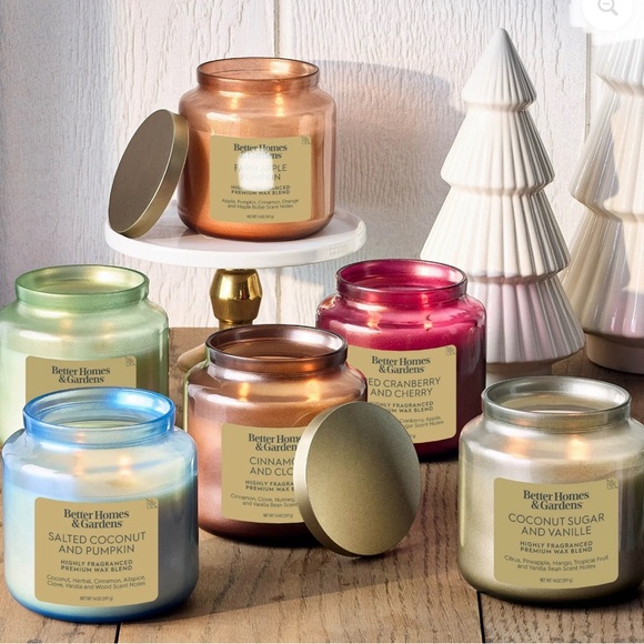 Better Homes And Gardens Coconut Sugar and Vanilla 2 Wick Gold Jar Candle 14 oz - Picture 8 of 8